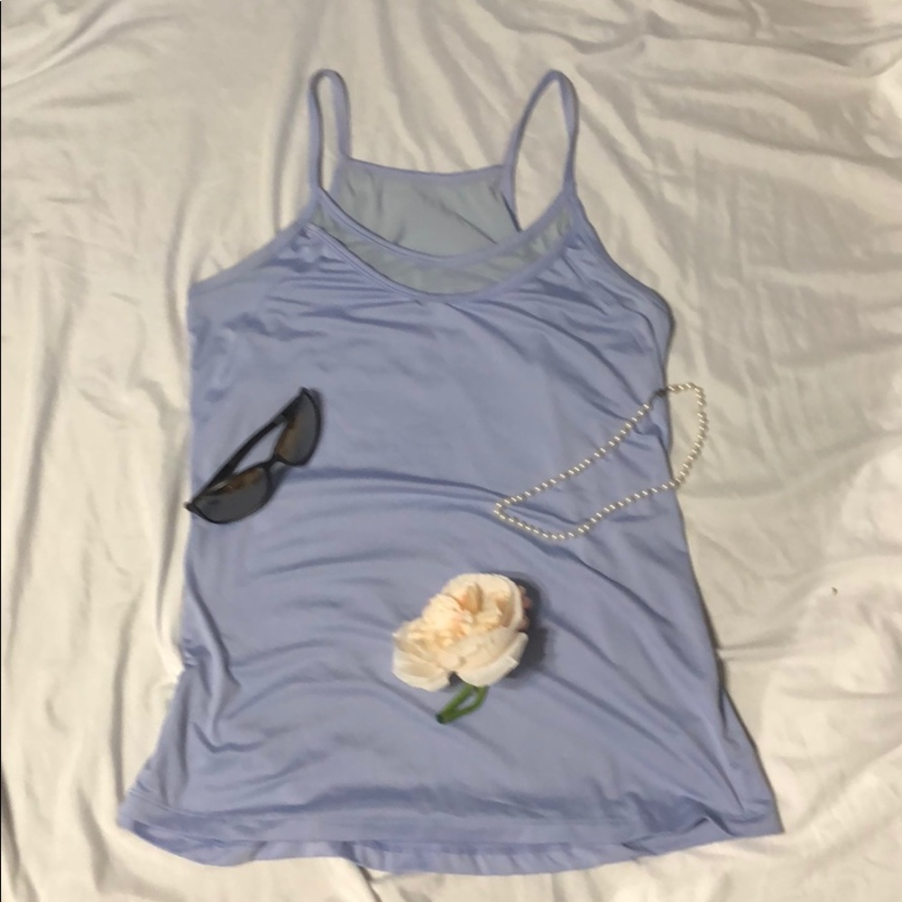 Beautiful blue workout shirt